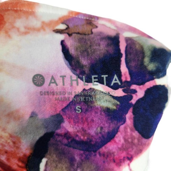 Athleta Mudra 7/8 Tight Floral Pink Multi Women's Size Small - Picture 7 of 9